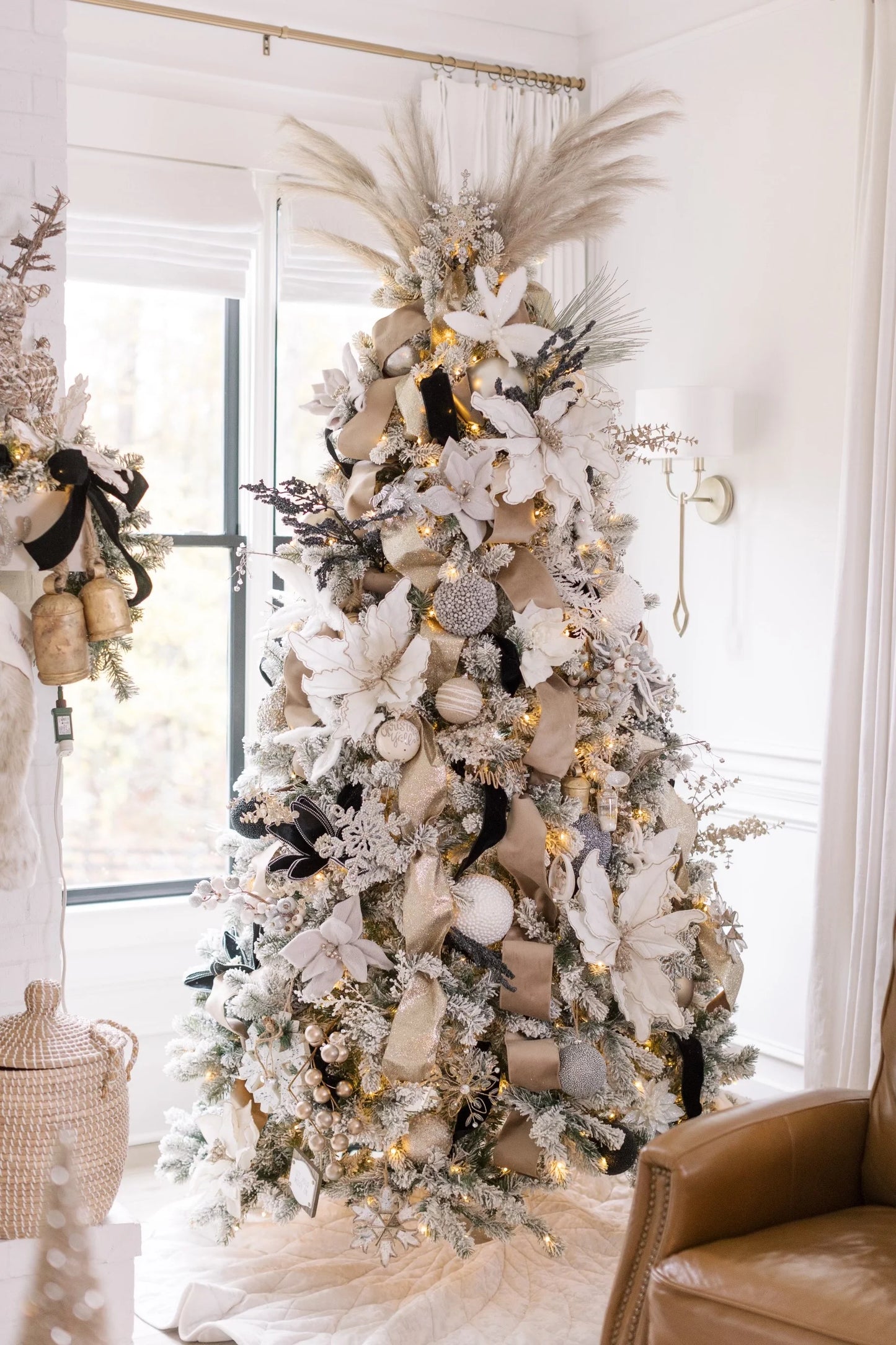 9' King Flock® Artificial Christmas Tree