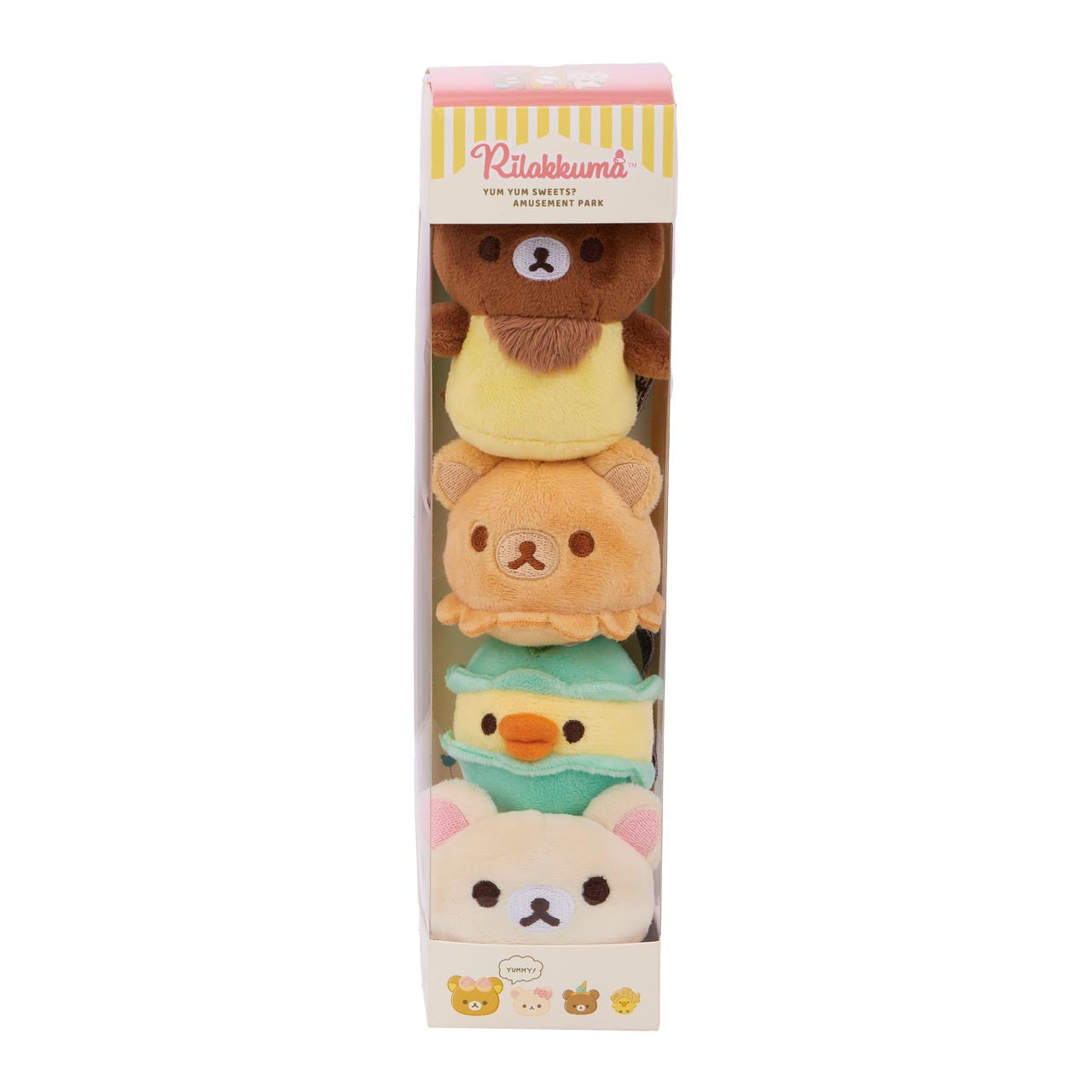 Rilakkuma San-X Original Macaroon Box Plush - 4pcs