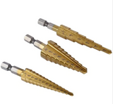 Titanium Coated Step Drill Bit Set